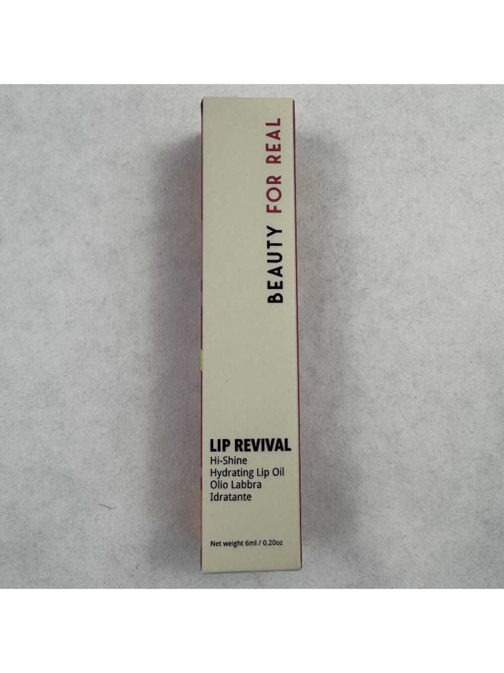 Beauty For Real Lip Revival 6ml Hi-Shine Hydrating Lip Oil Raspberry Beret NEW